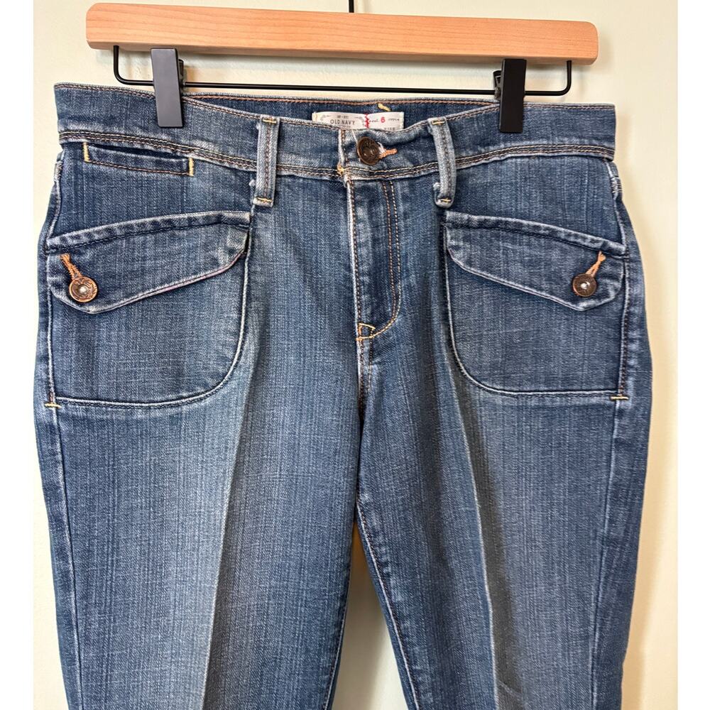 Old Navy 90's Y2K Vintage Patch Pocket Bootcut Jeans Mid Rise 6 - Picture 3 of 9